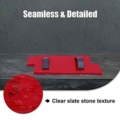 Tbvechi Slate Seamless Texture Polyurethan Stamp Mat 400X200X15Mm(15.7"X7.8"X0.6") Concrete Cement Stamping #TOP26