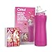 Cirkul 32oz. Hot Pink Stainless Steel Water Bottle Starter Kit with Pink Lid and 2 Flavor Cartridges (1 LifeSip Strawberry, 1 GoSip Passion Fruit Dragon Fruit) No Sugar, Zero Calorie Drink Mix