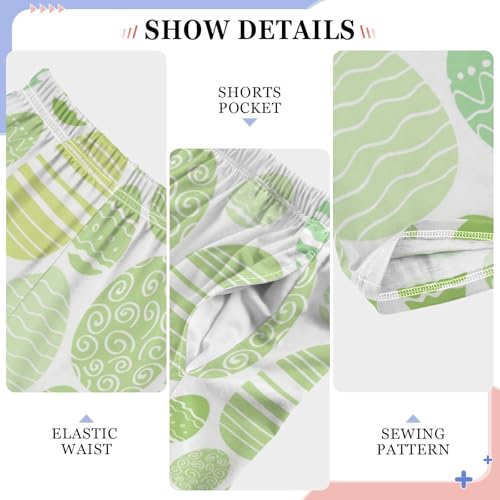 ZZXXB Easter Eggs Pattern Boys Long Pants Soft Trousers Elastic Waist Kids Lounge Bottoms with Pockets S-XL4