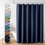 OVZME Berry Navy Blue Fabric Shower Curtain for Bathroom - 72x72, Blue Hotel Spa Polyester Cloth Bath Curtain with 12 Holes, Luxury Shower Curtain, Machine Washable Water Resistance, Navy Blue
