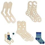 6pcs Thicken Wooden Sock Blockers for Knitting, COSYOO Adjustable Sock Blocker for Knit Blockers Knitting Crochet Stocking Display Molds Knit Sock Form Stretchers