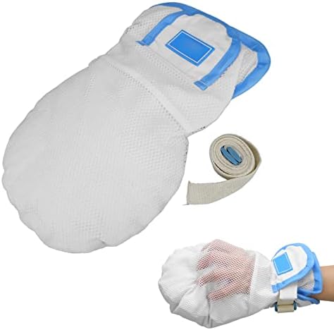 Restraint Glove Double Security Mitts Finger Control Mitt Breathable Comfort Medical Safety Mitts Glove Protection Gloves for Patients Caregivers