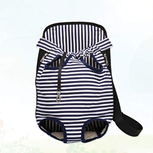 POPETPOP 1 mochila para animais de estimação com listras portáteis de lona macia bolsa de transporte