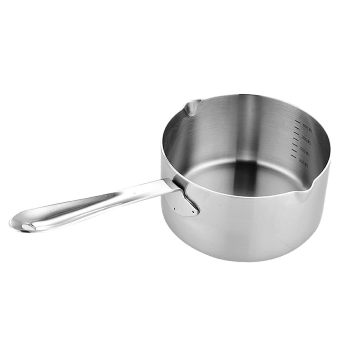 Casserole à Lait en Acier Inoxydable 900ml Échelle Intégrée et Résistance à L'oxydation, pour Chauffer Lait et Préparer Café Cuisine