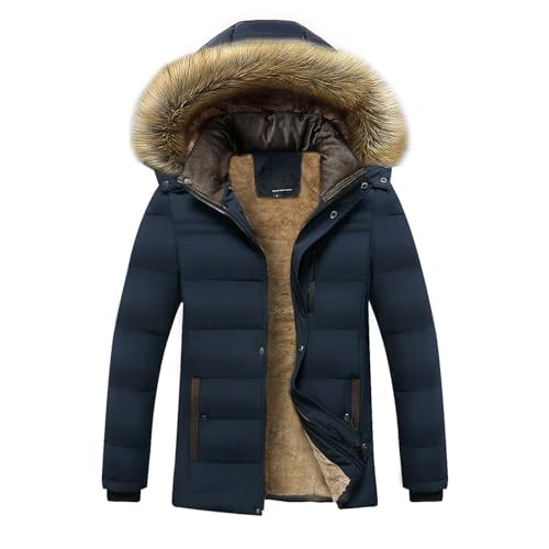 Parka longue hiver homme avec doublure polaire chaude et capuche