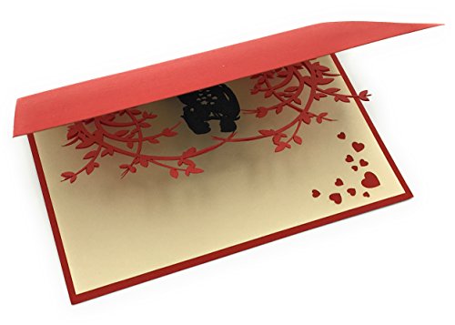 Wedding And Anniversary Handmade 3D Pop-Up Card With Romantic Couple Under An Arch Of Beautiful Flowers. Ideal Complement To Flowers For Delivery Valentines Day Gift I Love You #TOP4