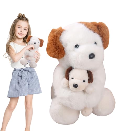 Design elegante: questo cane in peluche presenta dettagli facciali meticolosi e lavorazione eccezionale, con una struttura resistente alla deformazione che mantiene una consistenza morbida e piacevole al tatto. Offre un comfort ottimale durante le coccole e si adatta perfettamente come elemento decorativo accattivante sugli scaffali o nel relax, aggiungendo un tocco di fascino a qualsiasi spazio abitativo grazie al suo design curato e attraente.