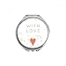 Love Flower s Art Hand Compact Mirror Round Portable Pocket Glass