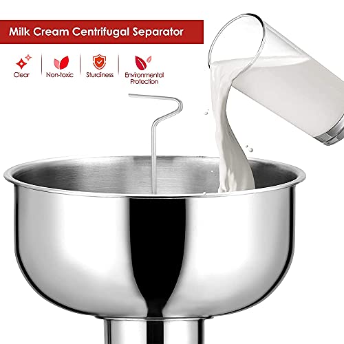 Separatore di latte elettrico, estrattore crema 50L/H per allevamenti lattiero-caseari, portatile ad alto rendimento 9800rpm per burro fresco e produzione di formaggio