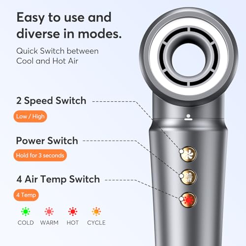 Image of Bopcal Hot Air Styler Wrap, Multi Hair Styler Dryer Brush, 110,000 RPM Fast Drying Hair Dryer Brush with Auto Curling, No Heat Damage Ionic Styler for Curl, Straighten & Volume
