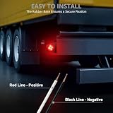Justech 2 x 8 LED Galibo Lights for Trailer, 12 V / 24 V Side Lights Homologated ECE, IP65, 2 side 2 colors for truck/trailer/RV