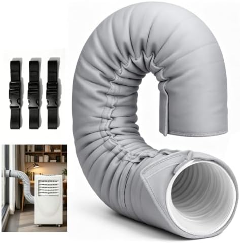 Portable AC Hose Insulation Sleeve, Insulated Exhaust Hose Cover ...