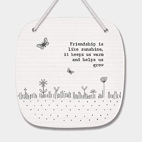 East Of India: Porcelain Sign: Friendship Is Like Sunshine