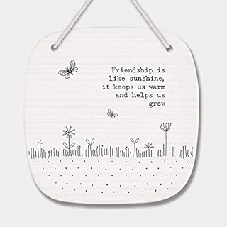 East Of India: Porcelain Sign: Friendship Is Like Sunshine