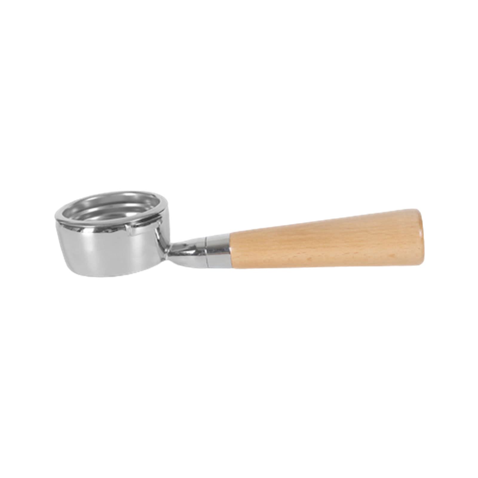 Elnwnnkc 58mm Coffee Bottomless Portafilter Handle Detachable Espresso Portafilter with Filter Basket & Wooden Handle Coffee Filter Espresso Machine Part