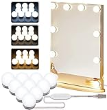 HELOIE Led Vanity Mirror Lights with 10 Dimmable Light Bulbs 17ft Makeup Vanity Light for Vanity Tab