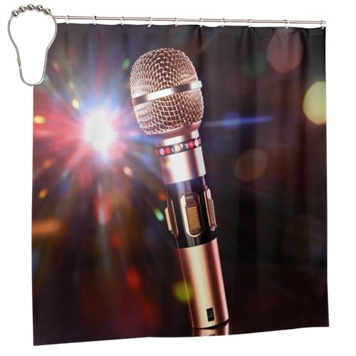 Rideau de douche imperméable style rustique avec 12 crochets 183cm