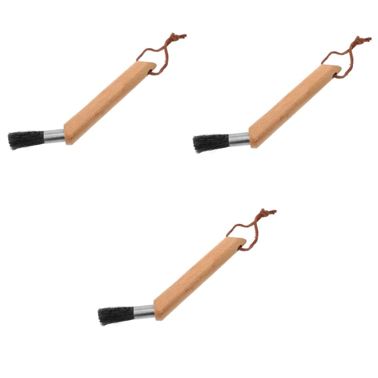 Cepillo De Limpieza Para Cafetera Espresso Redondo Pequeño Suave Profesional Para Cepillo Largo Para Limpiar Rebabas De Cafetera De Haya