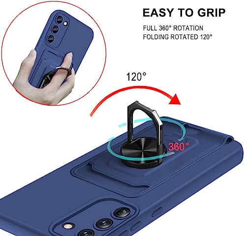Asuwish Phone Case For Samsung Galaxy S23 Plus S23+ 5G With Screen Protector Cover And Crossbody Strap Lanyard Card Ring Holder Stand Cell S23Plus 23S + S 23 23+ Sm-S916U 6.6 Inch Women Men Blue #TOP5