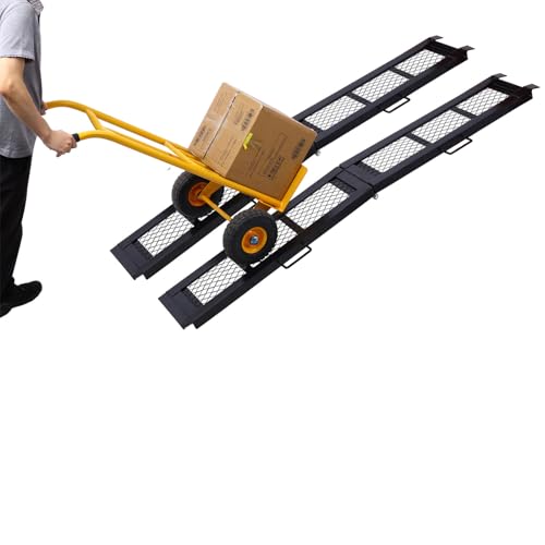 Rampas de carga de acero plegables 83" 800 lb 2 unidades negro miniatura 4