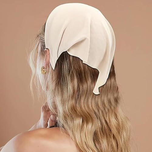 Elastic Non Slip Hair Scarf Headband for Women, 6 PCS Boho Pre-Tied Triangle Bandana, Soft Head Wrap for Daily Wear Yoga Travel Gym Beach