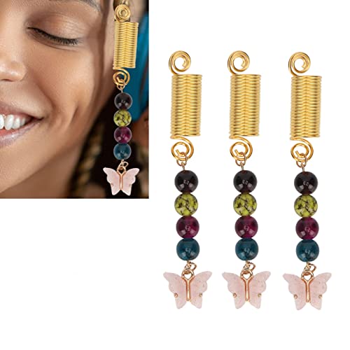 Mola de Cabelo 10 Peças, Pingentes de Dreadlocks de Liga, Miçangas de Borboleta, Vintage Faça você M