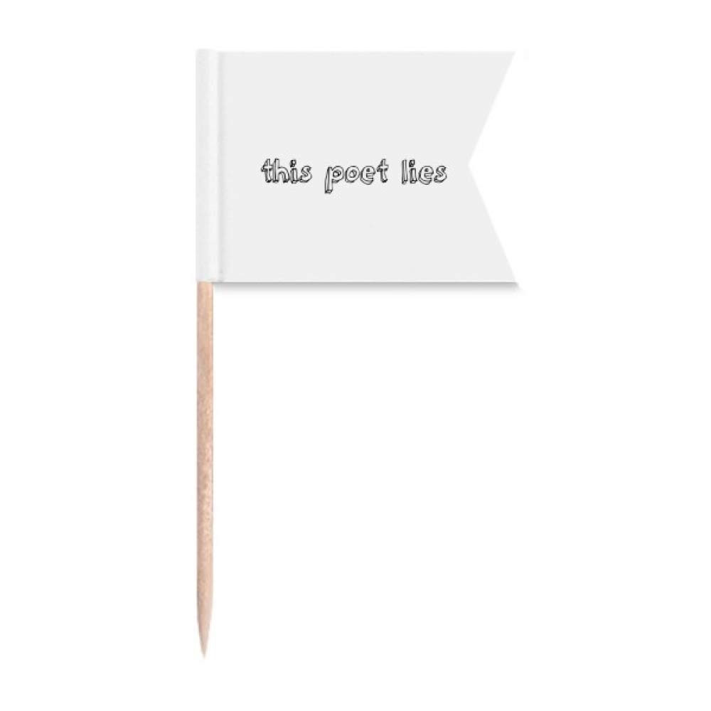 Drapeaux de nourriture This Poet Lies pour animer un buffet de fête