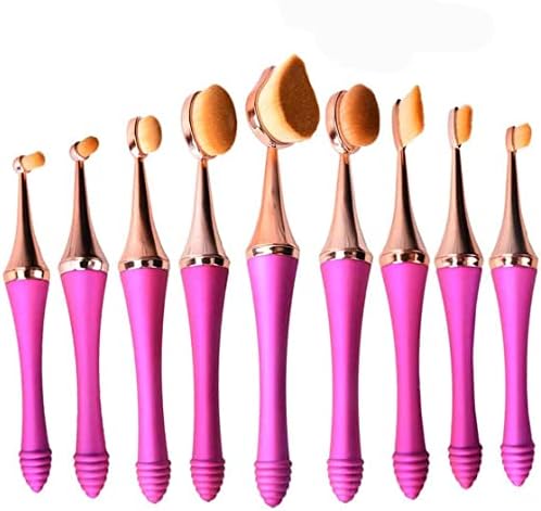 9Pcs Makeup Brush Oval Toothbrush Set Synthetic Powder Foundation Eyeshadow Blending Cosmetics for Birthday Gifts