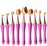 9Pcs Makeup Brush Oval Toothbrush Set Synthetic Powder Foundation Eyeshadow Blending Cosmetics for B