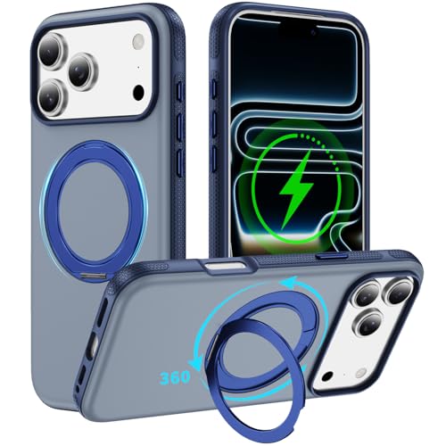 �y�����O�X�^���h Magsafe�Ή��z iPhone 17 Pro Max �p �P�[�X �}�O�l�b�g ���� �y�� �ϏՌ� TPU �A�C�t�H��17�v���}�b�N�X �J�o�[ (�u���[, iPhone 17 Pro Max)