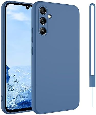 Pilaru for Samsung A34 Case with Lanyard,Ultra Slim Anti-Scratch Silicone Galaxy A34 Cover for Men and Women,Tough Shockproof Protective Phone Case for Samsung Galaxy A34 5G,Black