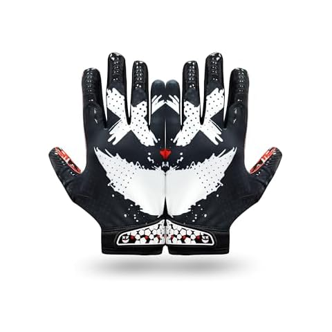 Repsters Jester 4.0 Football Gloves - Adult & Youth Sizes (Black, Youth XS-S) Cover