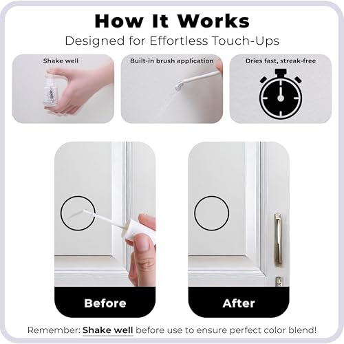 Image of spot. Touch-Up Paint | Matte Finish for Cabinets, Walls, Doors & Furniture | Multi-Tone White Repair Kit | Quick-Dry, Self-Priming, Low-Odor, Eco-Friendly | No-Sanding or Primer Needed | 3 Pack