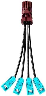 GXMRHWY Mini FAKRA 4 in 1 Straight D Code Female to Z Code Fakra Female Straight Vehicle Cable Extension 50cm