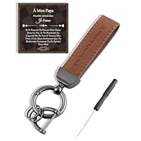 VGWON Cadeau Fete des Peres, Cadeau Papa, Papa Porte Clés, Porte Clés Homme, Cadeaux Anniversaire Homme