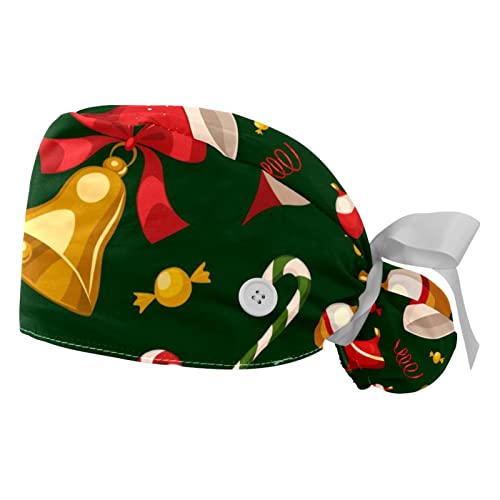 Bonnet de travail Cloche de Noël JDEZ : casquettes confortables pour cuisine et soin