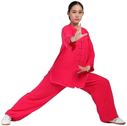 Abbigliamento Tai Chi Uniformi Arti Marziali Abbigliamento Uniforme Tai Chi Donna, Arti Marziali Cinesi Qi Gong Wing Chun Shaolin Kung Fu Abbigliamento Cotone Taekwondo Abbigliamento Panni P