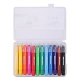 Office Depot Crayones de Gel |12 Colores | Colores Vivos | Base giratoria