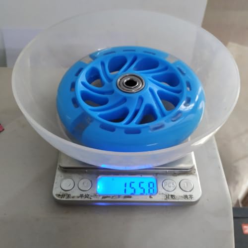 Ruedas de entrenamiento luminosas Mipcase para bicicleta, ruedas de bicicleta brillantes de PU con rodamientos, juego de 2 piezas, azul, accesorios para bicicleta para equilibrio y seguridad miniatura 4