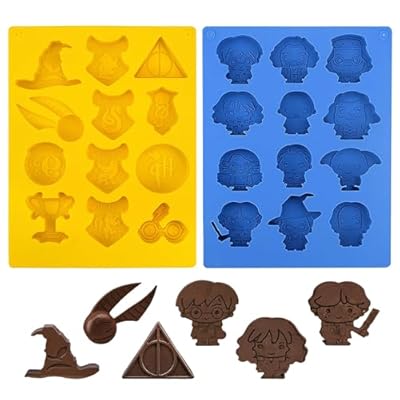 LUHOCIY Molde de Silicona Harry, 2 Piezas Harry Molde Silicona Horno, Moldes Silicona Reposteria Tema Magico, Molde Silicona Navidad, para Chocolate, Caramelos, Cubitos de Hielo, Decoración navideña | Ya disponible en tu tienda friki favorita! En mundofriki.es!