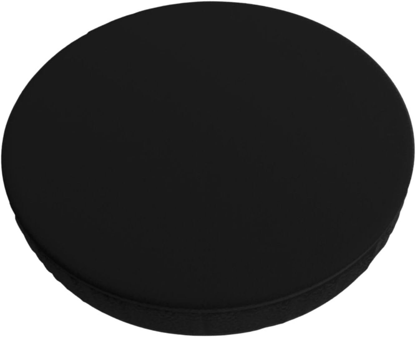 Personalized Round Bar Stool Cushion Cover, Blank Black, 12 Inch