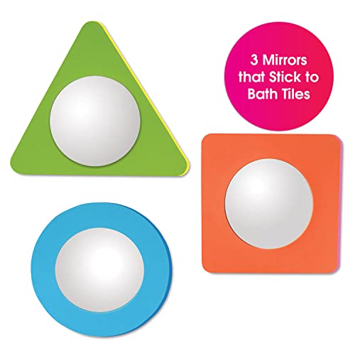 Edushape Magic Mirror Shapes Bath Toy - Montessori Early Child Development Learning Toy - Teach Cause And Effect, Reasoning, And Cognitive Skills - Fit For Infants, Babies, Toddlers #TOP1