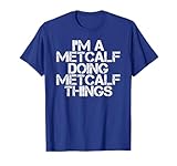 METCALF Funny Surname Family Tree Birthday Reunion Gift Idea T-Shirt