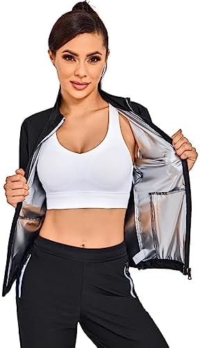 Sauna Suit Weight Loss Hot Sweat Suits Sauna Pants with Pockets Gym Workout Exercise for Women