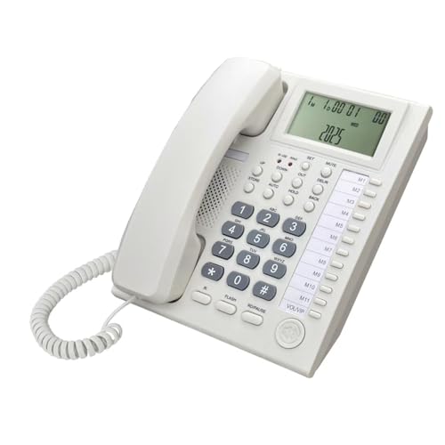 Téléphone fixe pour maison filaire avec affichage d'appel anti-erreur à gros boutons