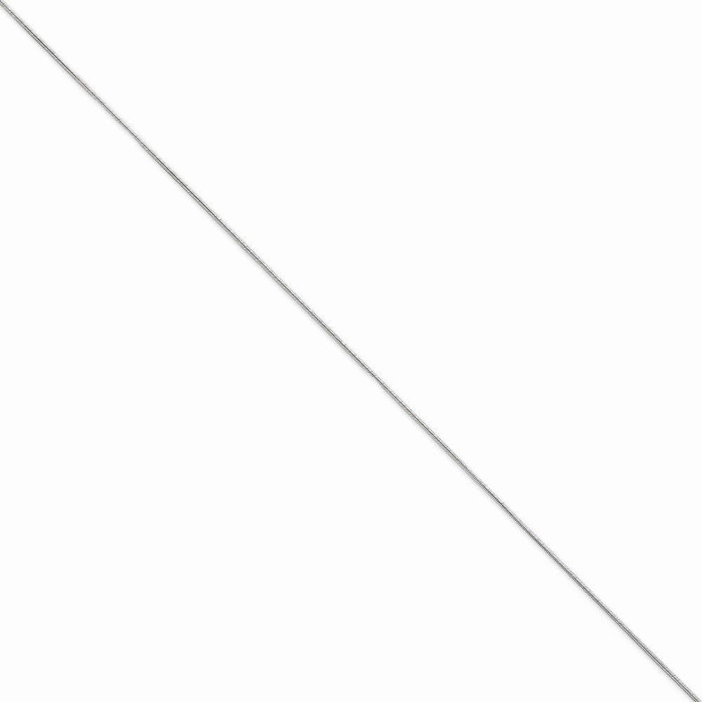 IceCarats 14K Solid White Gold 0.9mm Dainty Snake Chain Round Bracelet 7 inch Polished For Her