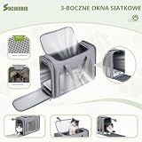 SUCIKORIO Torba Dla Psa Samolot 55x40x23 Eurowings Lufthansa Składana Z Składaną Miską Podróżną Miska Psów I Kotów Torba Transportowa Do 12kg Skrzynki Transportowes Duża Torbas Transportowa, Czarny