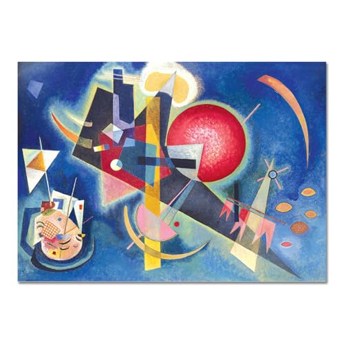 Giallobus - Quadro - Vassily Kandinsky - In blu - Vetro acrilico - 100x70 - Pronto da appendere - Quadri moderni per la casa