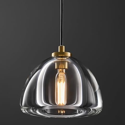Feasey Crystal Pendant Light Kitchen Island,Brass Hanging Pendants Lights — $160.00 (11% off)
