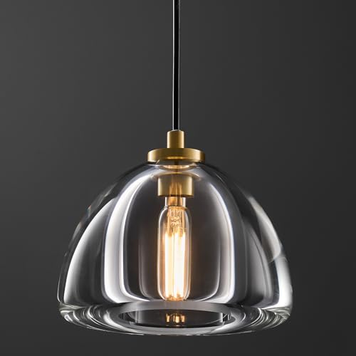 Image of Crystal Pendant Light Kitchen Island，Brass Hanging Pendants Lights